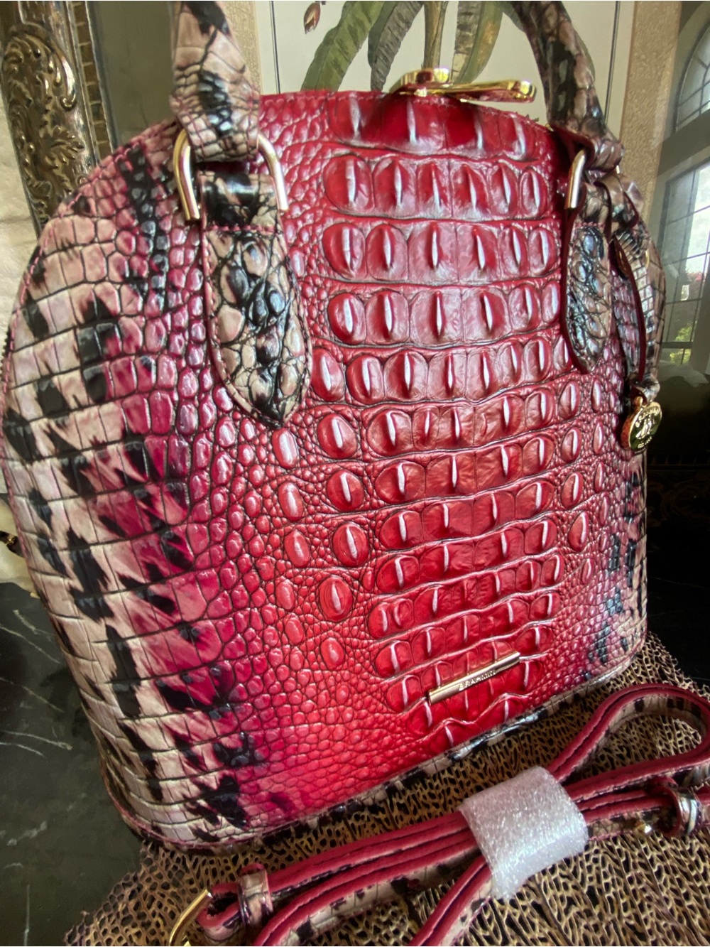 ♥️🐾Brahmin RUBY PROWL OMBRE Dome Satchel - Picture 12 of 14